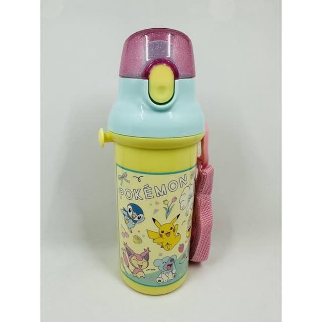 【Skater】附揹帶/姓名貼 日本2023黃色寶可夢 兒童矽膠直飲式水壺 480ml (交換禮物 聖誕禮物 銀離子 PSB5SANAG)