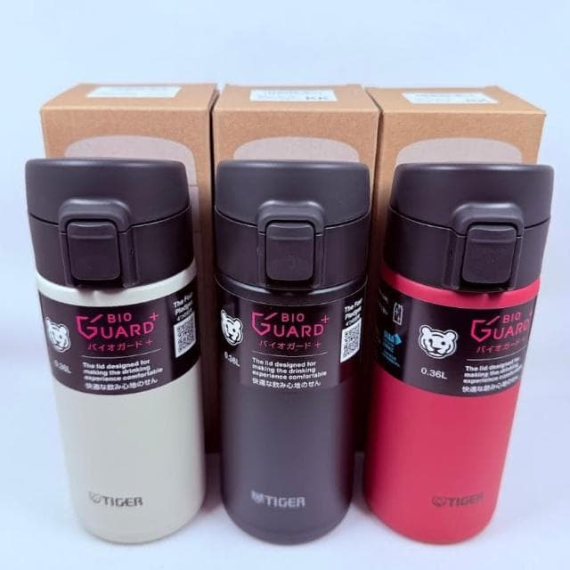 【TIGER 虎牌】日本超輕量質感彈蓋保溫瓶 360ml (交換禮物 聖誕禮物 保溫保冷 MKA-K036)