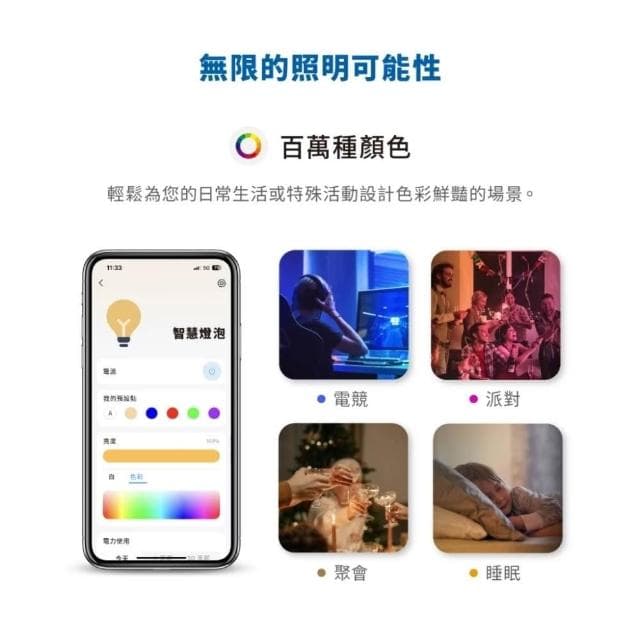 Tapo L536E (全彩 LED燈泡 智能燈泡 E27 語音 遠端控制 多彩調節 APP設定 支援HomeKit)