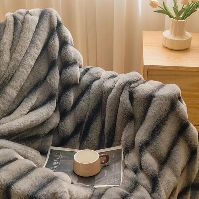 【沐眠生活家】奢華加厚長絨兔毛毯(多款可挑)-160x200cm 擼貓毯/嚕貓感  鋪毯 毛毯 毯子  情人節禮物