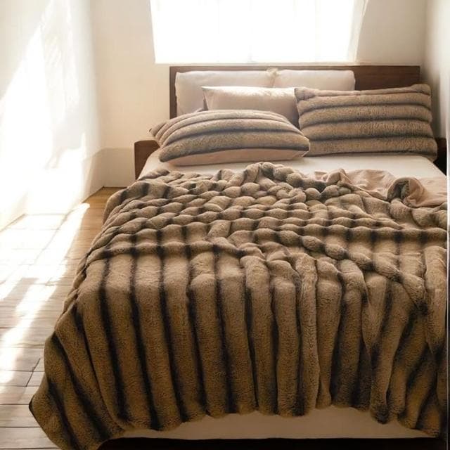 【沐眠生活家】奢華加厚長絨兔毛毯(多款可挑)-160x200cm 擼貓毯/嚕貓感  鋪毯 毛毯 毯子  情人節禮物