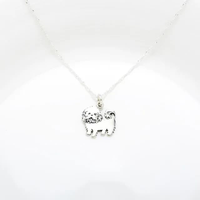 【Angel & Me】馬爾濟斯 狗 犬 s925 純銀 項鍊 情人節 生日禮物
