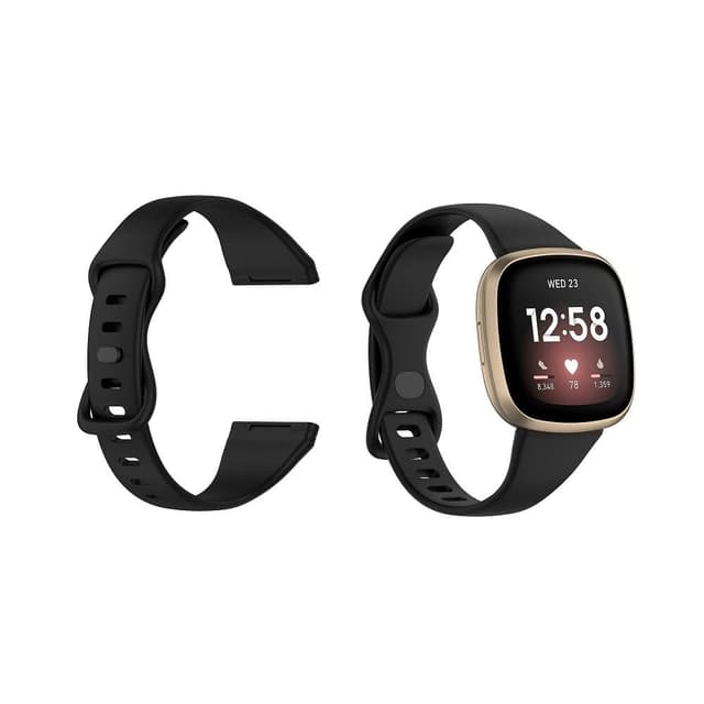 顯瘦矽膠錶帶 適用 Fitbit versa 3/4 Fitbit sense 1/2 手錶 運動 替換 腕帶錶帶 替換帶