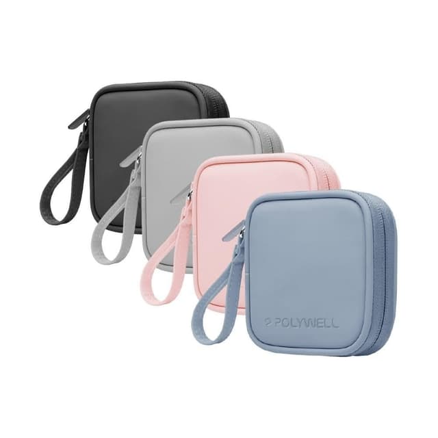 【POLYWELL】迷你3C隨身收納包 含稅開發票 迷你 3C 隨身 收納包 無線耳機 線材 配件收納 適合上班 騎車 出差 外出旅遊