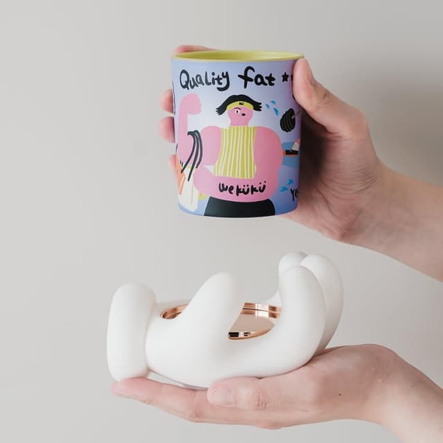 【duahostore】WEKUKU 伯爵茶 掌握優質脂肪 蠟燭香氛家居設計藝術插畫