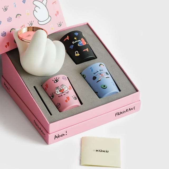 【duahostore】WEKUKU 任你拿捏禮盒 蠟燭香氛家居設計藝術插畫