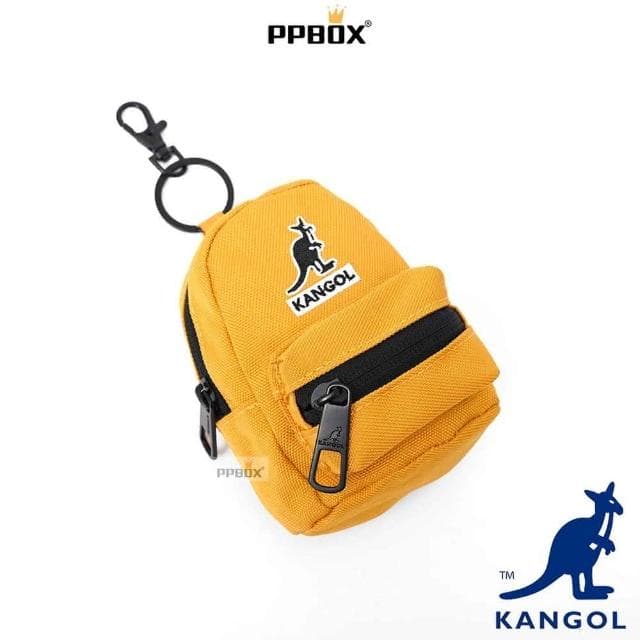 【KANGOL】英國 袋鼠 後背包造型小錢包 61251787(吊飾 airpod收納)