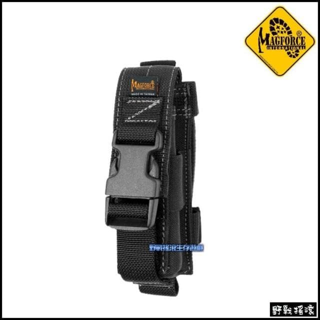 野戰搖滾  馬蓋先 MAGFORCE 10號快扣式戰術電筒袋 黑色、綠色、卡其 手槍彈匣袋腰掛手電筒包工具袋刀套電筒套