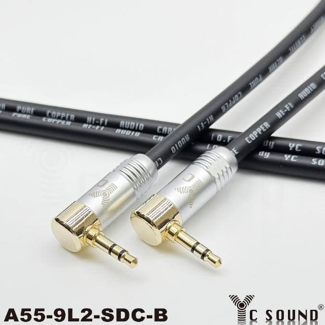 【YC Sound】頂配 鍍鉻全銅插頭 發燒線 3.5mm音源線 3.5mm公對公 耳機對錄線 L頭 彎頭 車用AUX IN 藍牙 電腦喇叭 PA音響線材 音頻連接線 RODE錄音線 AUX車用線 喇叭音源線