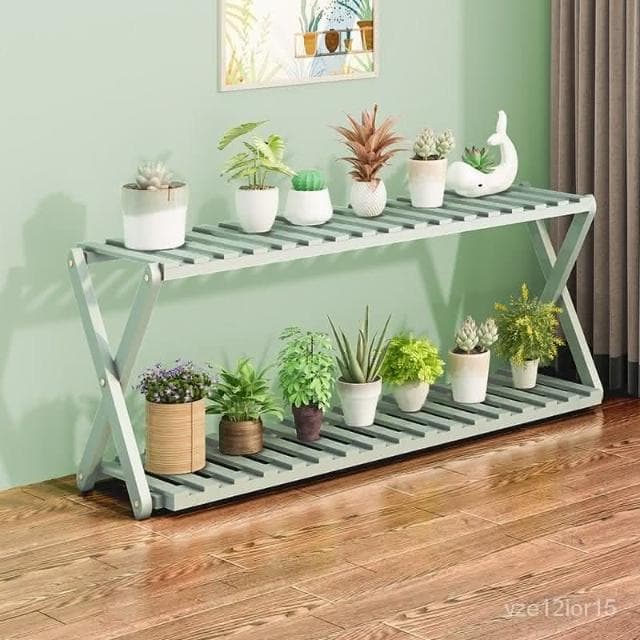 材質保證 陽臺花架子室內多層實木客廳傢用置物架多肉綠蘿花盆架裝飾植物架花架子 傢用盆栽 盆栽花架 多層花架