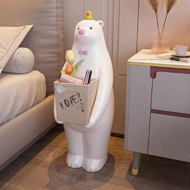 暴力熊擺件客廳沙髮旁收納置物玄關大型落地軟裝飾品喬遷新居禮品