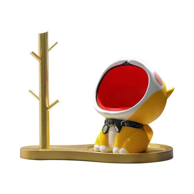 卡通可愛大嘴桌面擺件玄關鑰匙收納入戶客廳家居裝飾喬遷新居禮物