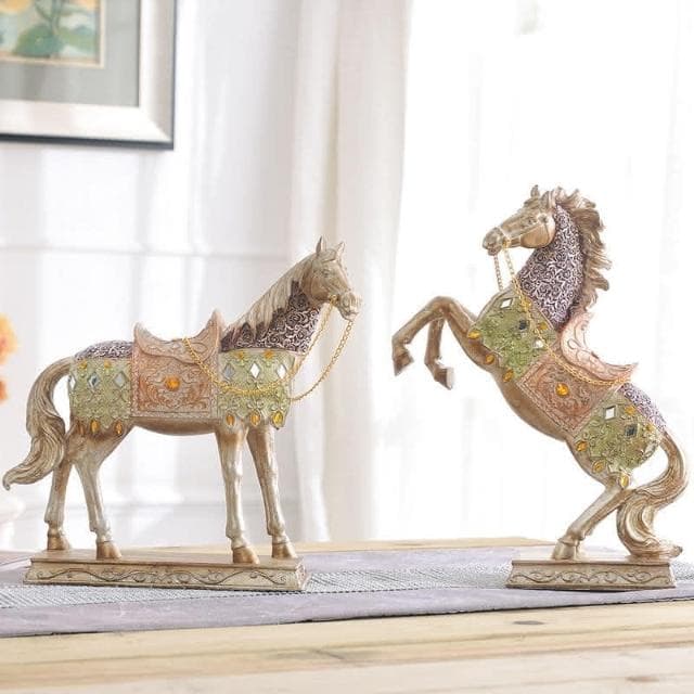 免運費/免關稅 高檔輕奢裝飾擺件 家裡客廳酒櫃擺件 電視櫃房間桌面馬擺件 旺宅工藝品裝飾品 喬遷禮物 玄關擺件 裝飾品