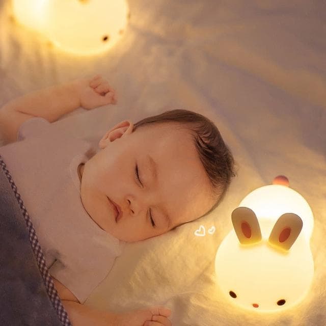 遙控款拍拍兔夜燈 趴趴兔夜燈 升級款 七彩功能 電量顯示 遙控器操作 兔子夜燈 禮物 生日禮物 交換 拍拍燈