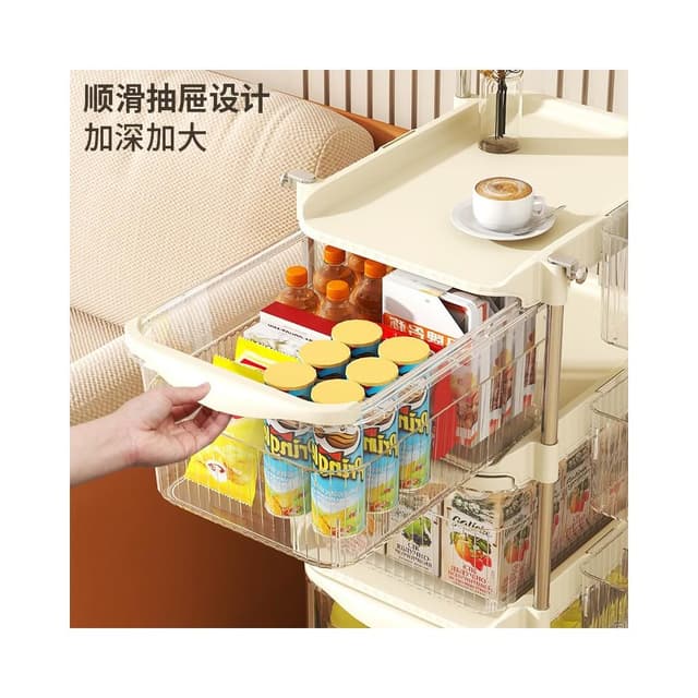 Y小推車嬰兒用品置物架餵養臺零食玩具衣服多層抽屜式收納櫃收納