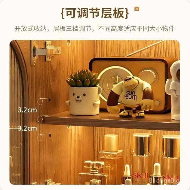 免運 創意木質家具 喬遷禮物 冬木機器人床頭櫃帶燈全實木邊幾側邊櫃客廳電視置物櫃創意床頭櫃 大眼睛叉腰床頭櫃 木邊幾