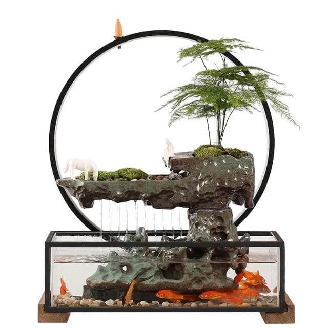 擺件 流水擺件 魚缸流水生財擺件客廳循環水家居裝飾辦公室招財玄關喬遷開業禮物