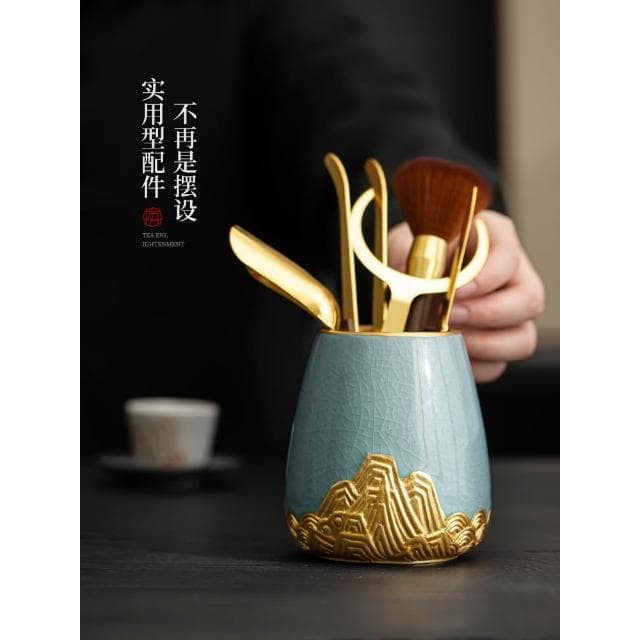 茶道六君子套裝中式高檔茶臺桌泡茶工具茶刀茶夾刷配件大全