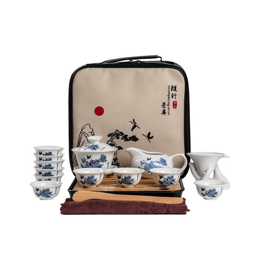 小慕Kogure 旅行茶具 茶具組 茶杯 隨身茶壺 茶具套裝 茶組 旅行茶杯 便攜旅行功夫茶具套裝便攜收納 輕巧隨性 茶具組 茶杯