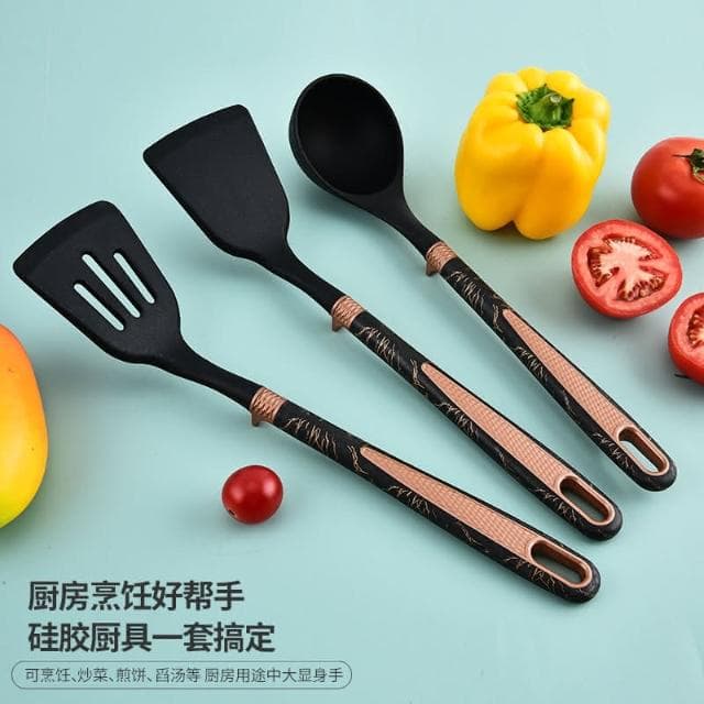 小慕Kogure 刀具 廚房用具13件套 食品級烹飪不粘鍋湯勺鍋鏟 菜刀 切肉刀 剪刀 水果刀 刀具組合套裝