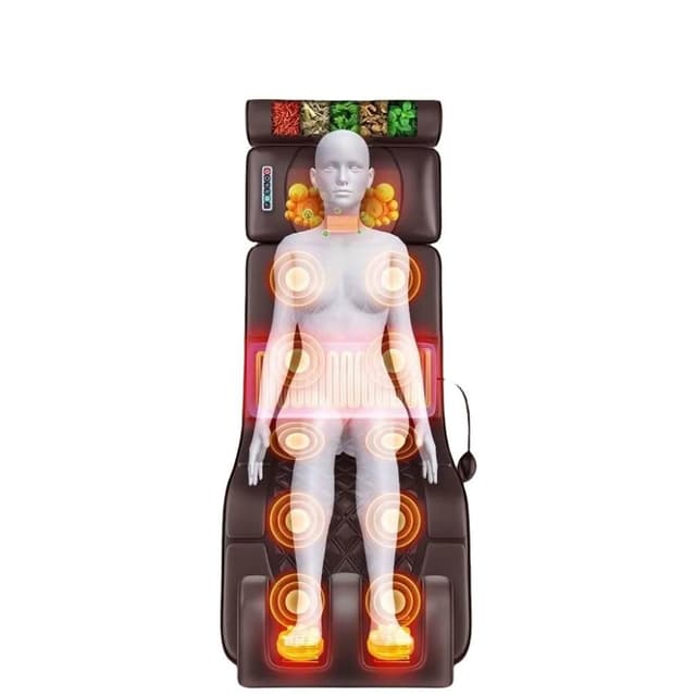 🏆免運 多功能按摩墊 電動按摩器 電動按摩墊 按摩床墊 升級30個按摩頭 頸椎腰背腿足部 家用躺靠椅墊 長輩禮物