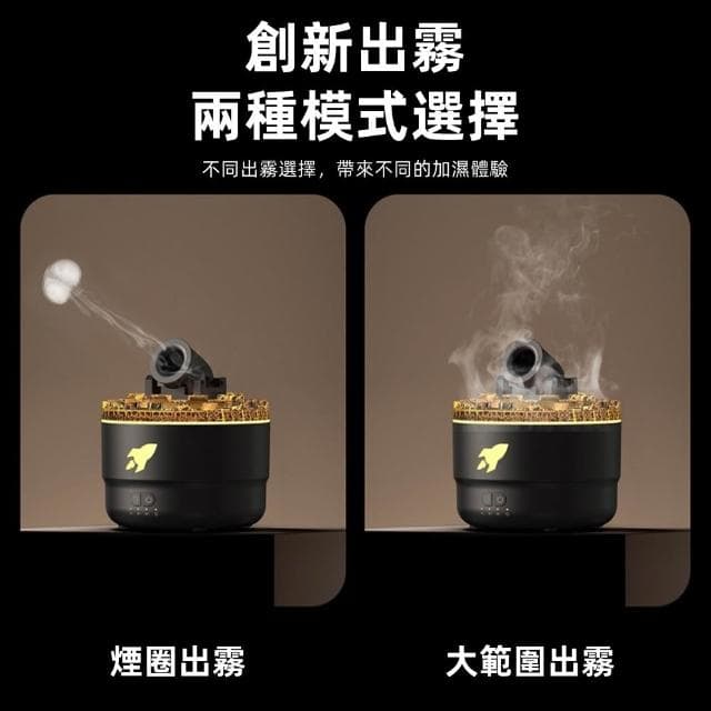 超絕CP單品火山砲臺香薰機 加濕器 臥室 辦公室 擴香機 炫彩香薰機 香氛機 七色可變香薰機 加濕器  造型加濕器