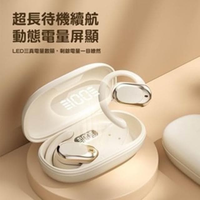 耳掛式藍芽耳機 可旋轉耳機 ows開放式 骨傳導耳機 長續航 雙耳藍牙耳機 不入耳 掛耳式 運動 無線耳機