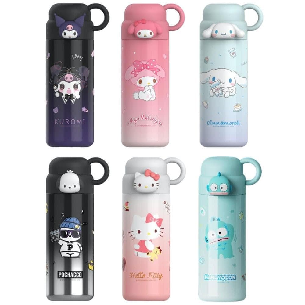 【SANRIO 三麗鷗】暖心保溫瓶 460ml (正版授權 316不鏽鋼內膽 保溫罐 保溫杯 運動水壺 兒童水壺 大容量水瓶 隨身水壺 庫洛米 大耳狗 美樂蒂  kitty凱蒂貓 人魚 帕恰狗 送禮 生日禮物 交換禮物 聖誕禮物)