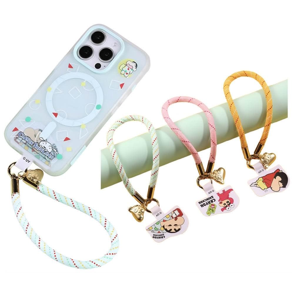 【Hello 蠟筆小新】蠟筆小新 手機掛繩 手機殼掛繩夾片 防丟繩 掛件 配件 手機配件 手腕 掛繩 手腕掛繩 手機防掉掛繩 送禮 生日禮物 交換禮物 聖誕禮物