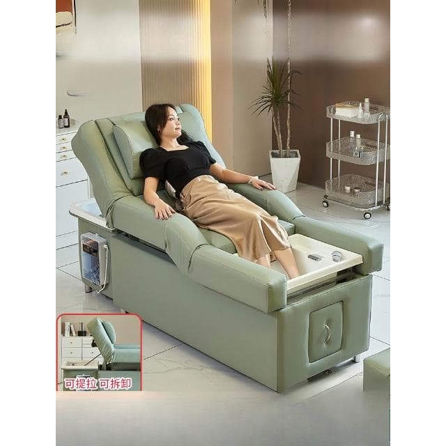 電動背部升降頭療足療足浴沙發一體床洗腳按摩床SPA洗頭采耳沐足