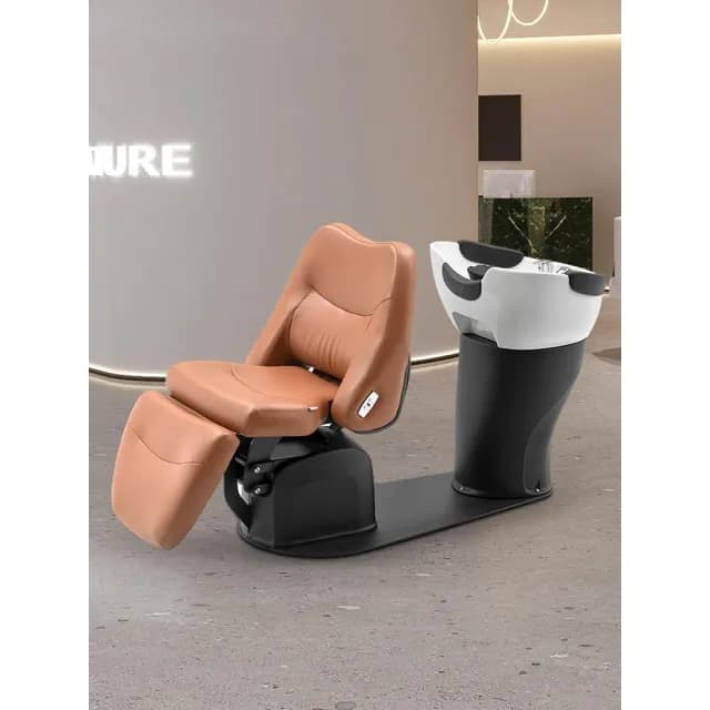 雅龍新款智能電動半躺洗頭床高端理髮店升降洗頭沖水床美容院專用