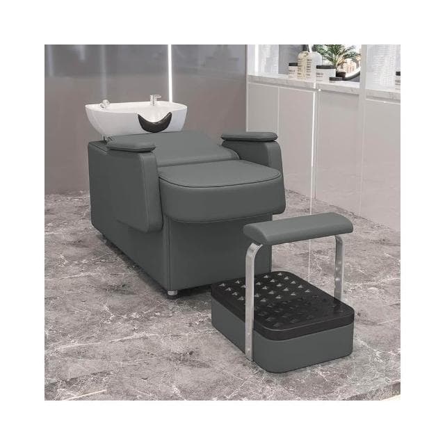 工廠直銷高檔髮廊陶瓷沖水床網紅半躺理髮店專用洗頭床簡約美髮店