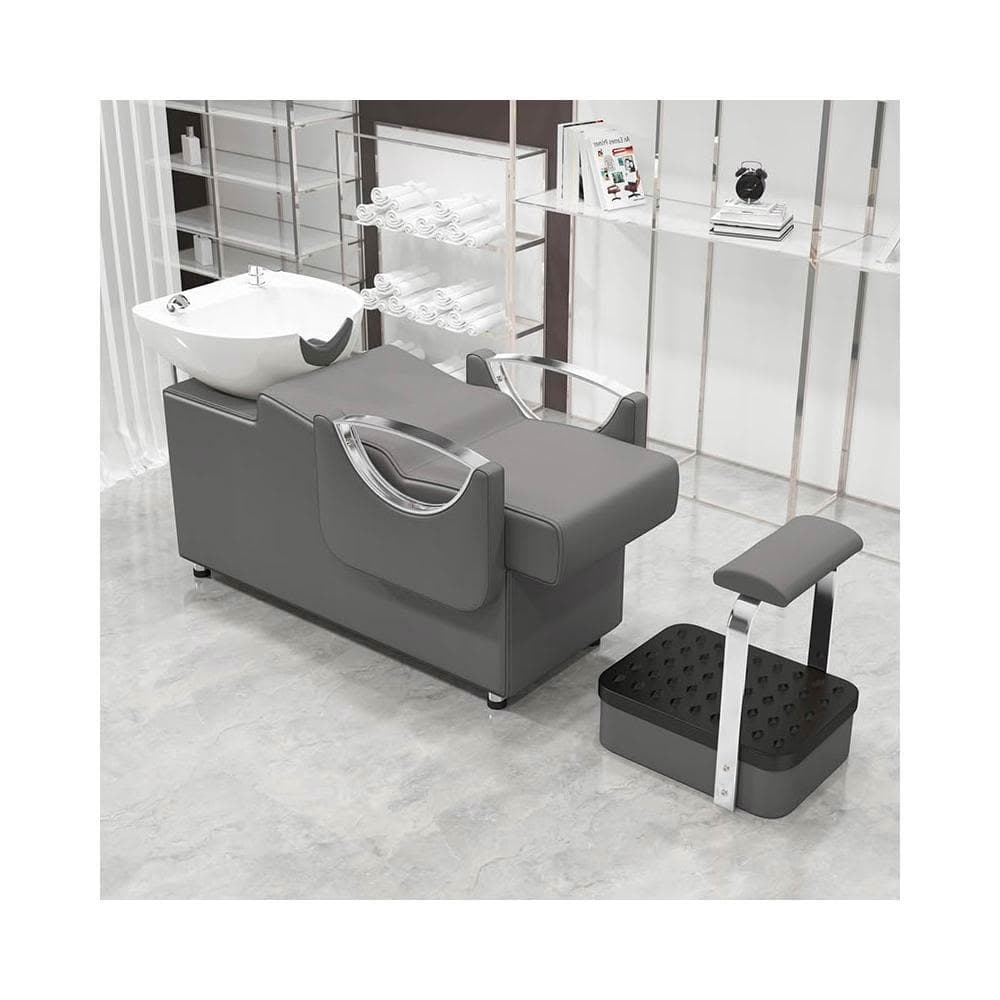 包郵廠家直銷美髮店髮廊專用沖水床理髮店洗頭床高腳半躺式洗發床