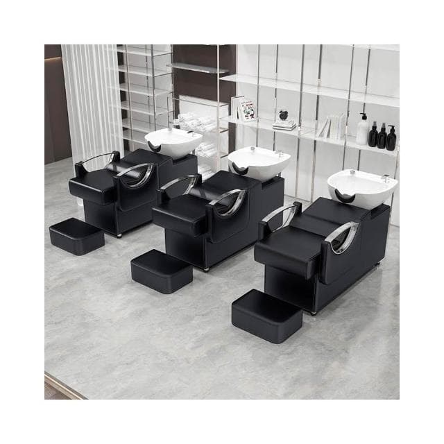 包郵廠家直銷美髮店髮廊專用沖水床理髮店洗頭床高腳半躺式洗發床