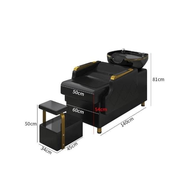 理髮店洗頭床髮廊專用沖水床陶瓷盆半躺式洗頭床網紅款高檔洗頭床