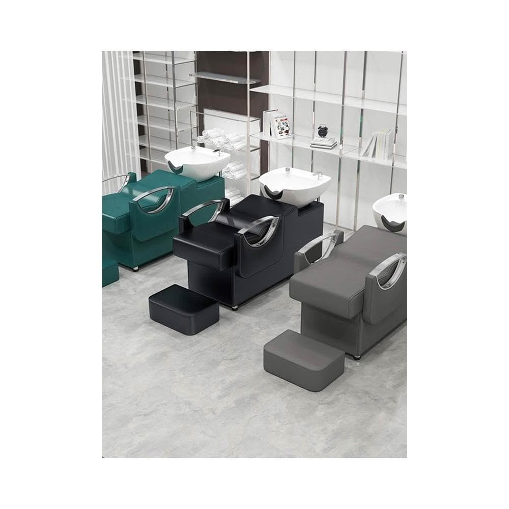 廠家直銷洗頭床理髮店專用髮廊美髮沖頭床網紅潮店陶瓷盆沖水床