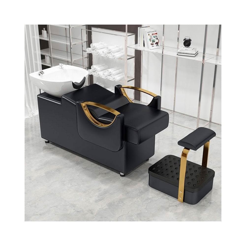 洗頭床理髮店專用最新款美髮店半躺式沖頭床帶腳踏網紅款廠家直銷