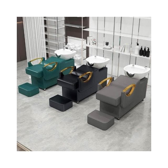 洗頭床理髮店專用最新款美髮店半躺式沖頭床帶腳踏網紅款廠家直銷