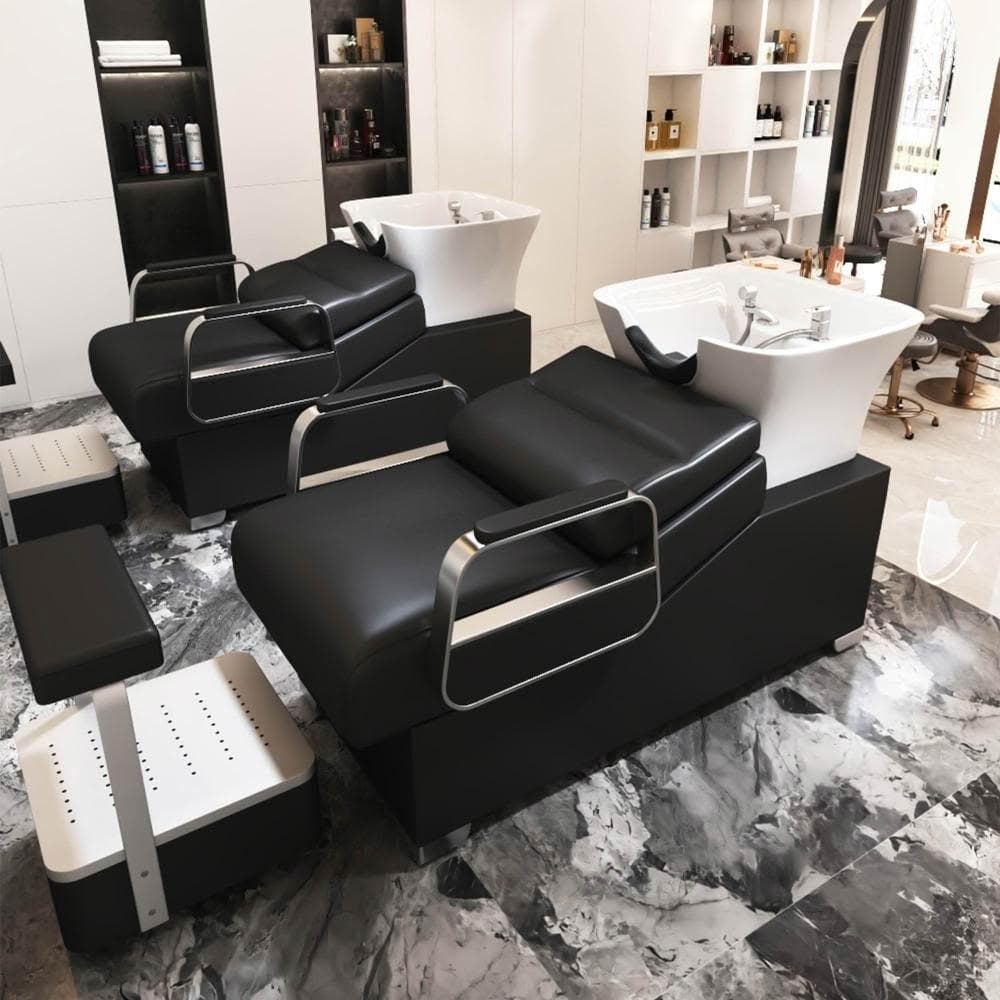 高檔陶瓷深盆洗頭床美髮理髮店專用半躺沖水床美髮店簡約紅潮髮廊