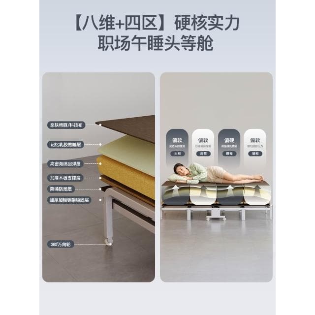 折疊床單人躺椅辦公室午休神器簡易床醫院陪護床行軍床工位午睡床