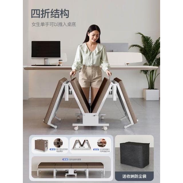 折疊床單人躺椅辦公室午休神器簡易床醫院陪護床行軍床工位午睡床
