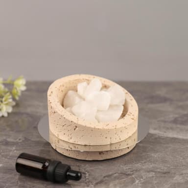 輕奢侘寂風仿洞石樹脂無火香薰晶石擴香器擺件客廳臥室家居裝飾品