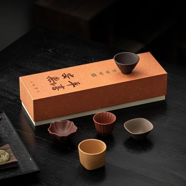 宜興紫砂茶具茶杯套裝平安喜樂主人杯送禮佳品蛇年送領導長輩禮物