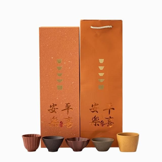 宜興紫砂茶具茶杯套裝平安喜樂主人杯送禮佳品蛇年送領導長輩禮物