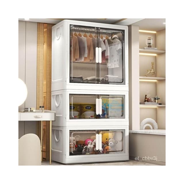 爆款🌈免安裝 超大麵寬 寶寶衣櫃 兒童衣服收納櫃 塑料傢用嬰兒儲物櫃多層 簡易小衣櫥 折疊收納箱 衣物收納箱 兒童衣櫥