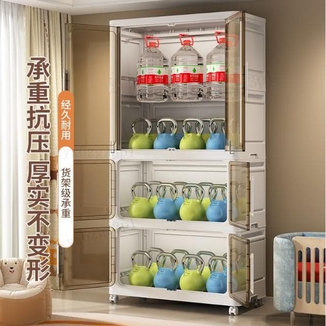 超大80cm免安裝折疊寶寶衣服收納櫃嬰兒童衣櫥塑料家用零食儲物櫃