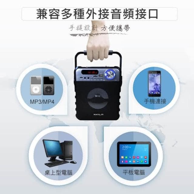 LBT1 擴音收音5寸藍芽音響 現貨 大聲公 收音機 藍芽音箱 電腦喇叭 USB