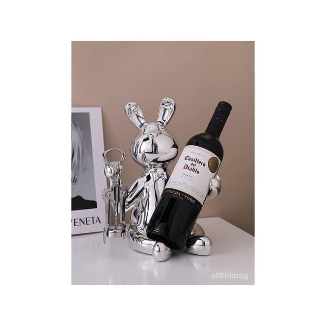 工廠直銷 免稅 兔子紅酒架裝飾品客廳喬遷禮物輕奢客廳餐桌麵餐邊櫃酒托酒櫃擺件酒櫃 酒架 擺件 XFS1