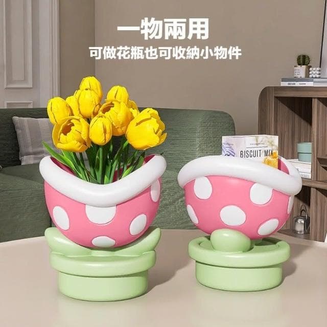 桌面收納 食人花玄關鑰匙收納擺件 客廳電視櫃鞋櫃多功能托盤擺件 居家裝飾品 擺飾 桌上收納架 喬遷禮物 入戶置物架