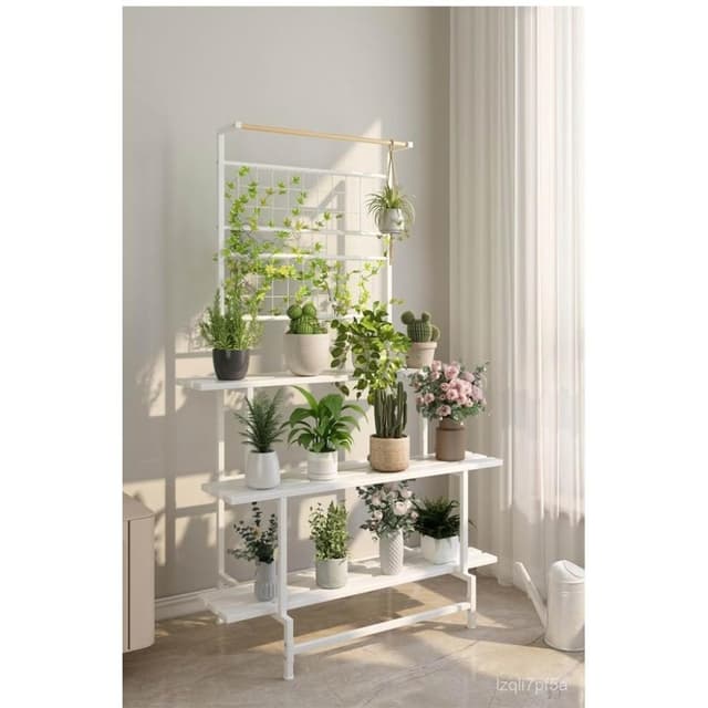 多層花架 花盆 花架 盆栽架 多肉植物架 陽臺花架 花盆架 花架子客廳落地式置物架陽臺佈置簡約現代花盆架鐵藝植物擺放層